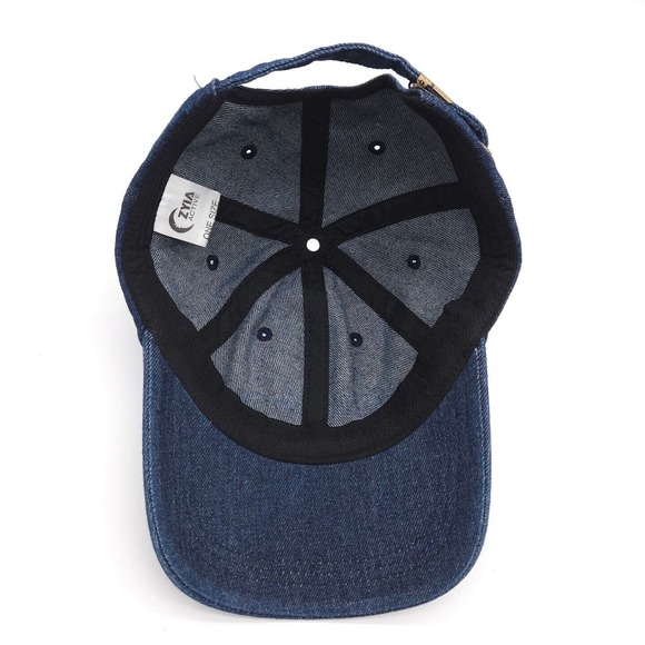 Zyia Active Hat Adults OSFM Blue Denim Strapback Buckle Gym Running Ball Cap - Picture 6 of 8